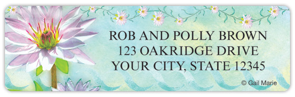 Gail Marie Colorful Blooms Address Labels